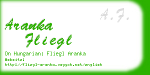 aranka fliegl business card